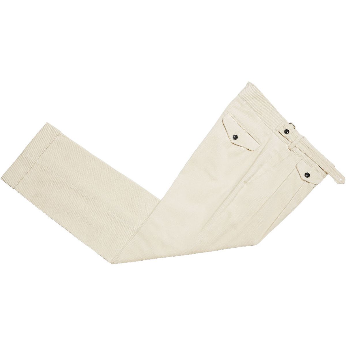 솔티(SORTIE) 8Wale Corduroy Side Trousers (Ivory)