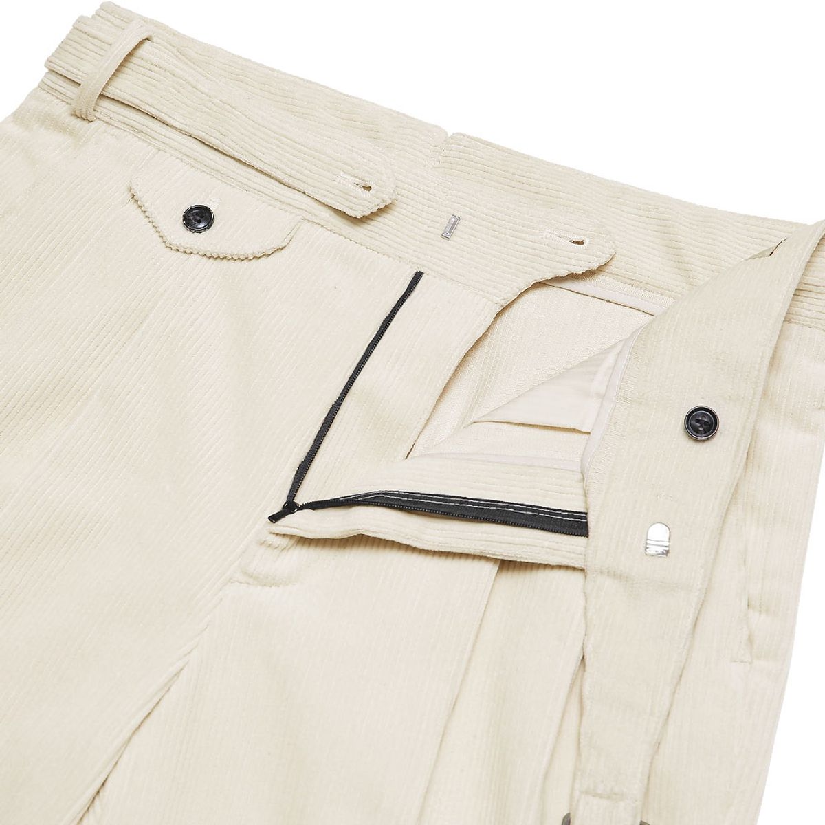 솔티(SORTIE) 8Wale Corduroy Side Trousers (Ivory)