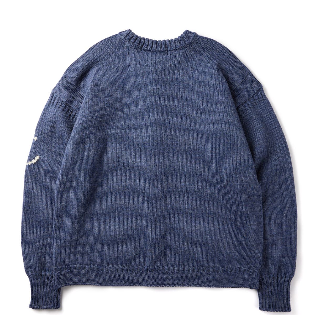 건지 울른스(Guernsey Woollens) 피셔맨 홀가먼트 스웨터 - 카스피안