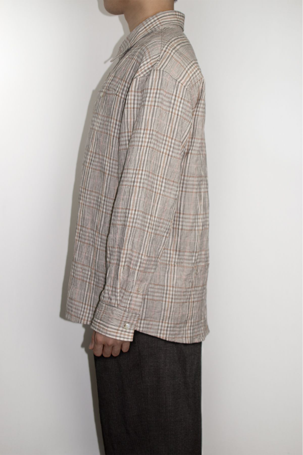 래깅툴즈(LAGGINGTOOLS) Natural Check Pattern Shirt_____beige
