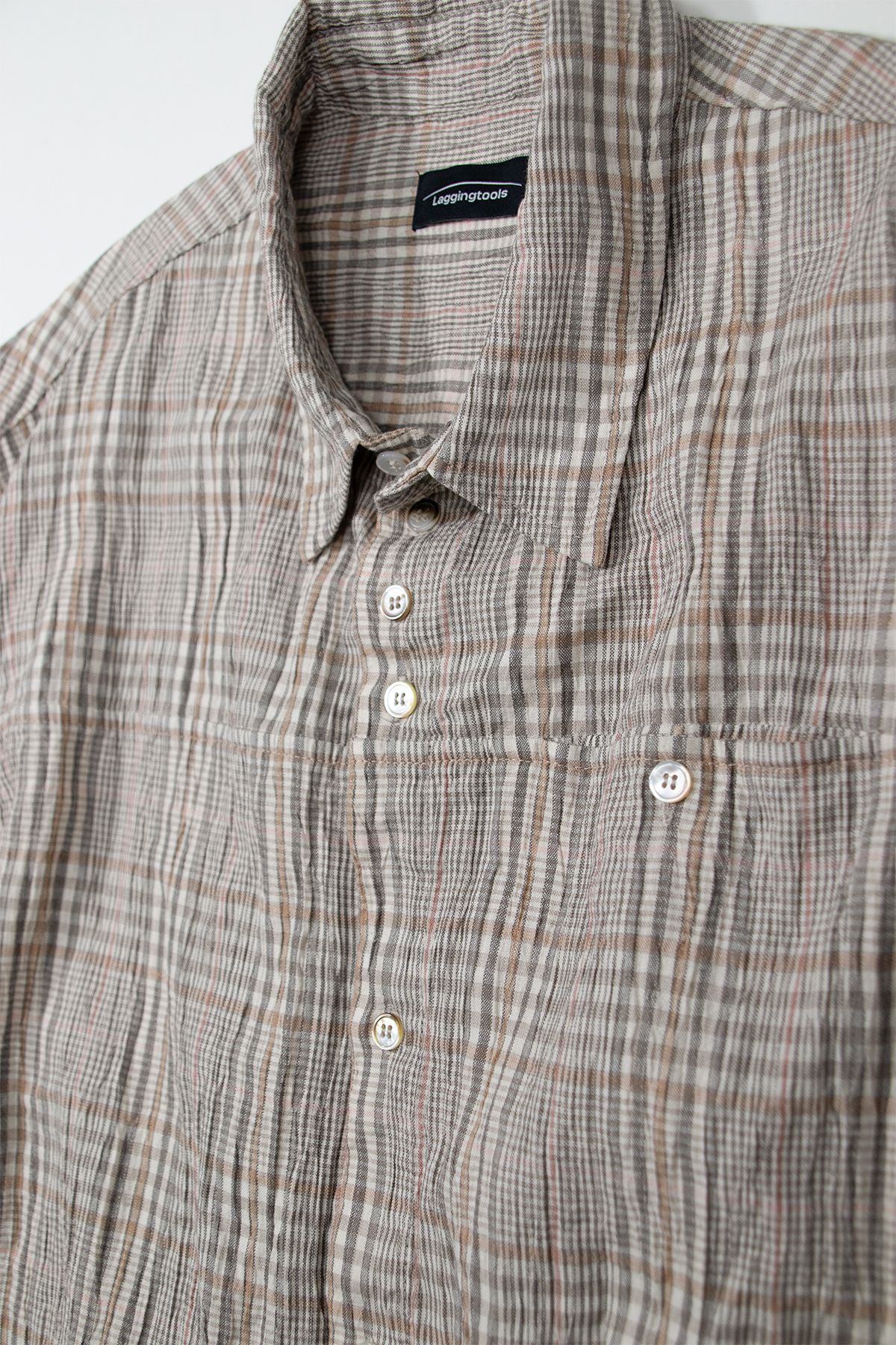 래깅툴즈(LAGGINGTOOLS) Natural Check Pattern Shirt_____beige