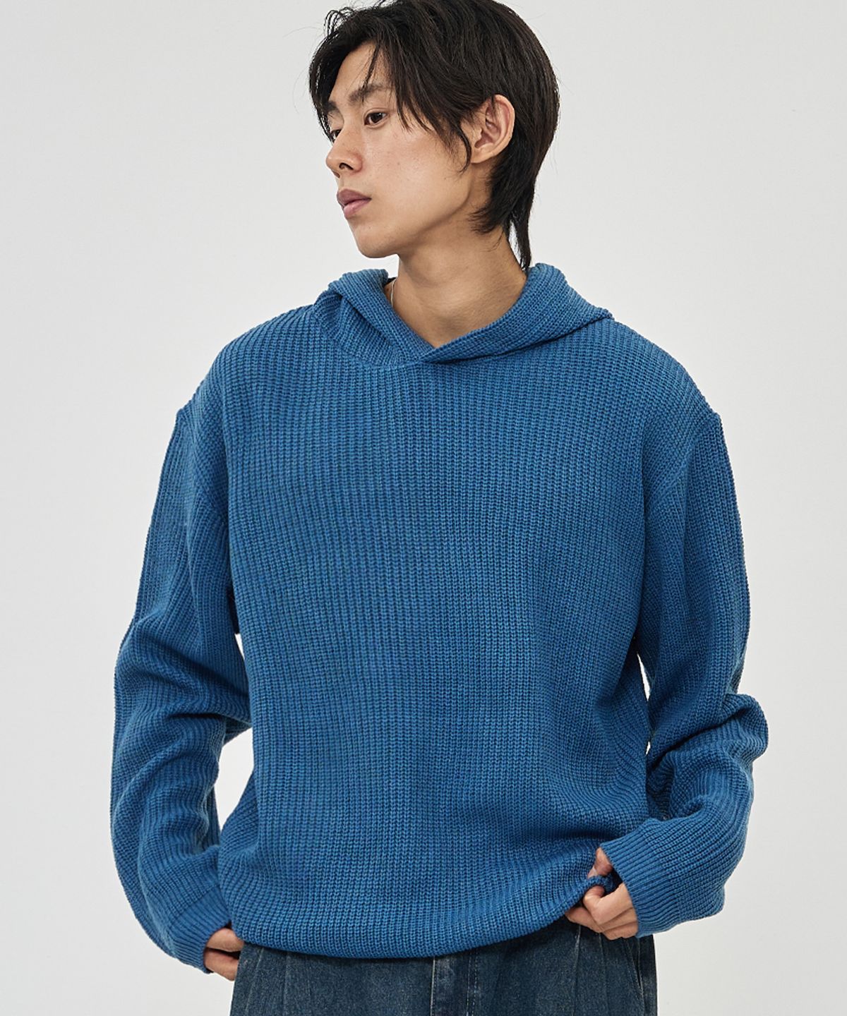 에이본(THE-ABON) 파로 하찌 후드 니트 카멜