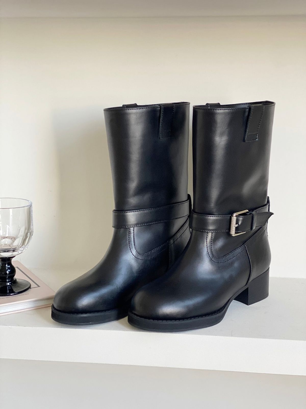 쥬다르(JEU DART) belt 2way  half boots black