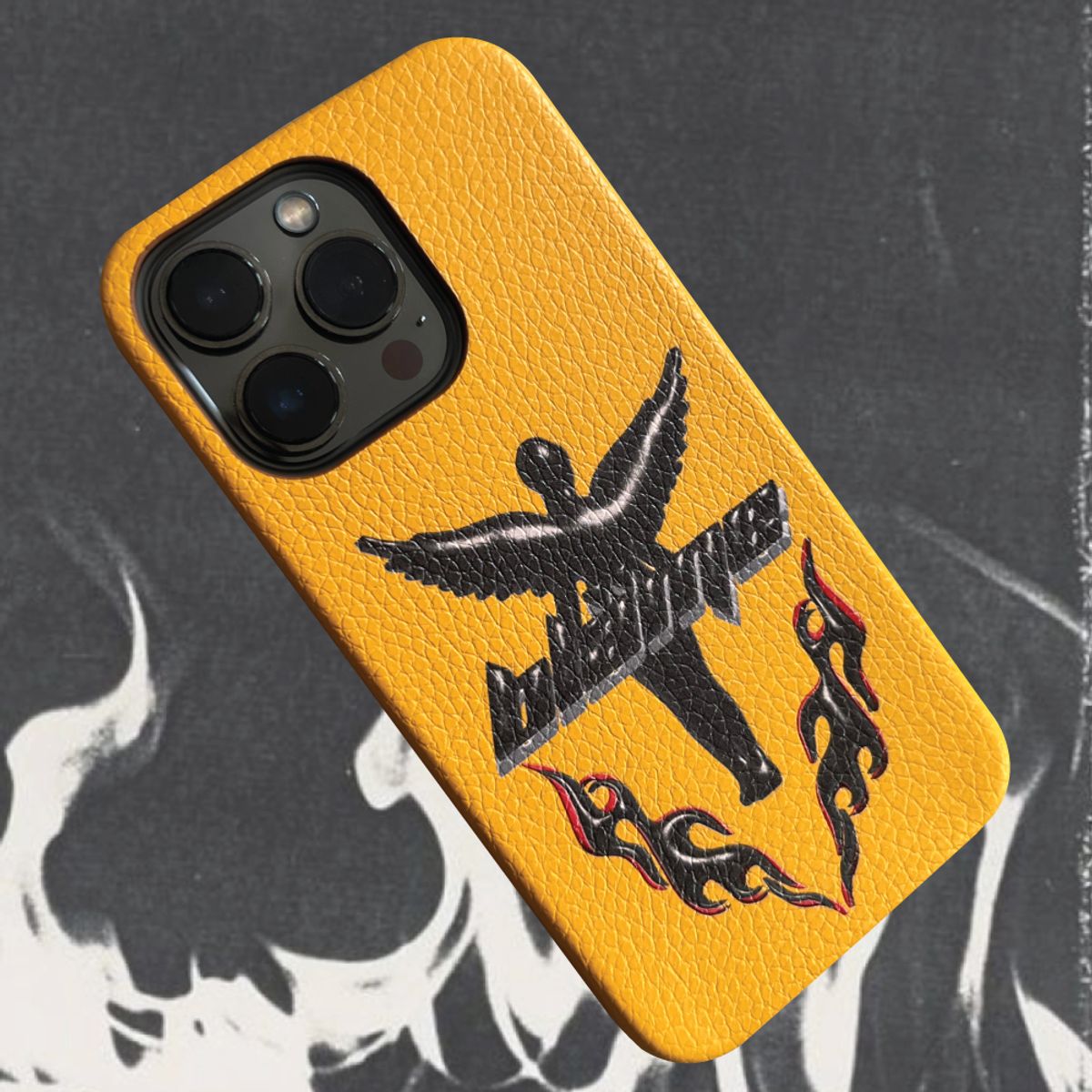 블레임 스튜디오(BLAMESTUDIO) Yellow Leather Black Angel Case