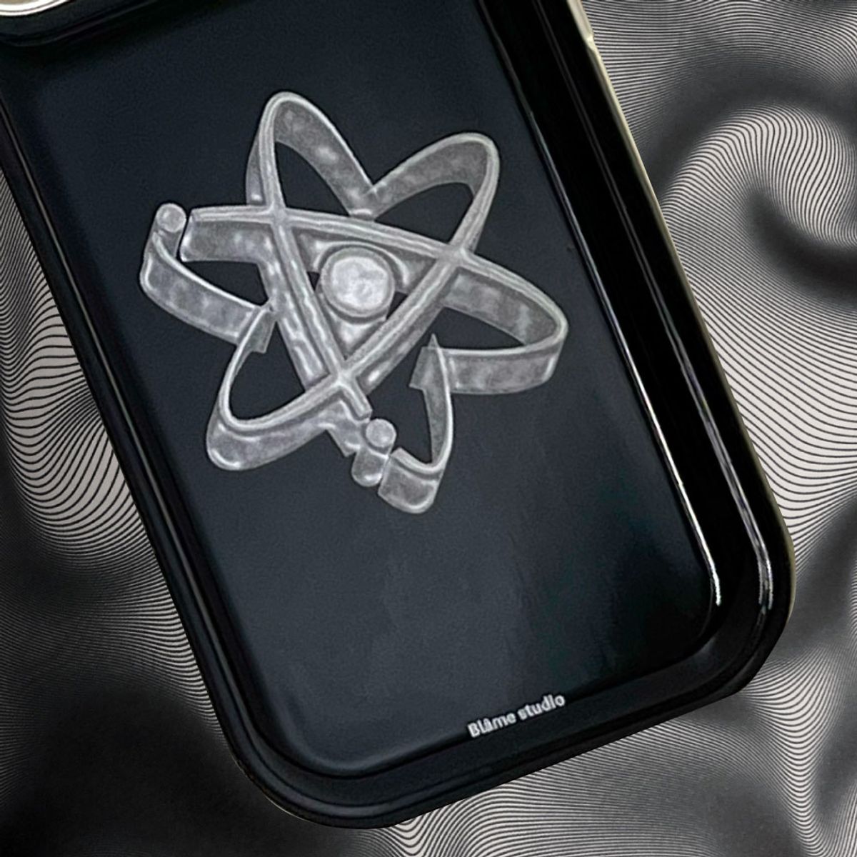 블레임 스튜디오(BLAMESTUDIO) Metal logo gloss black case