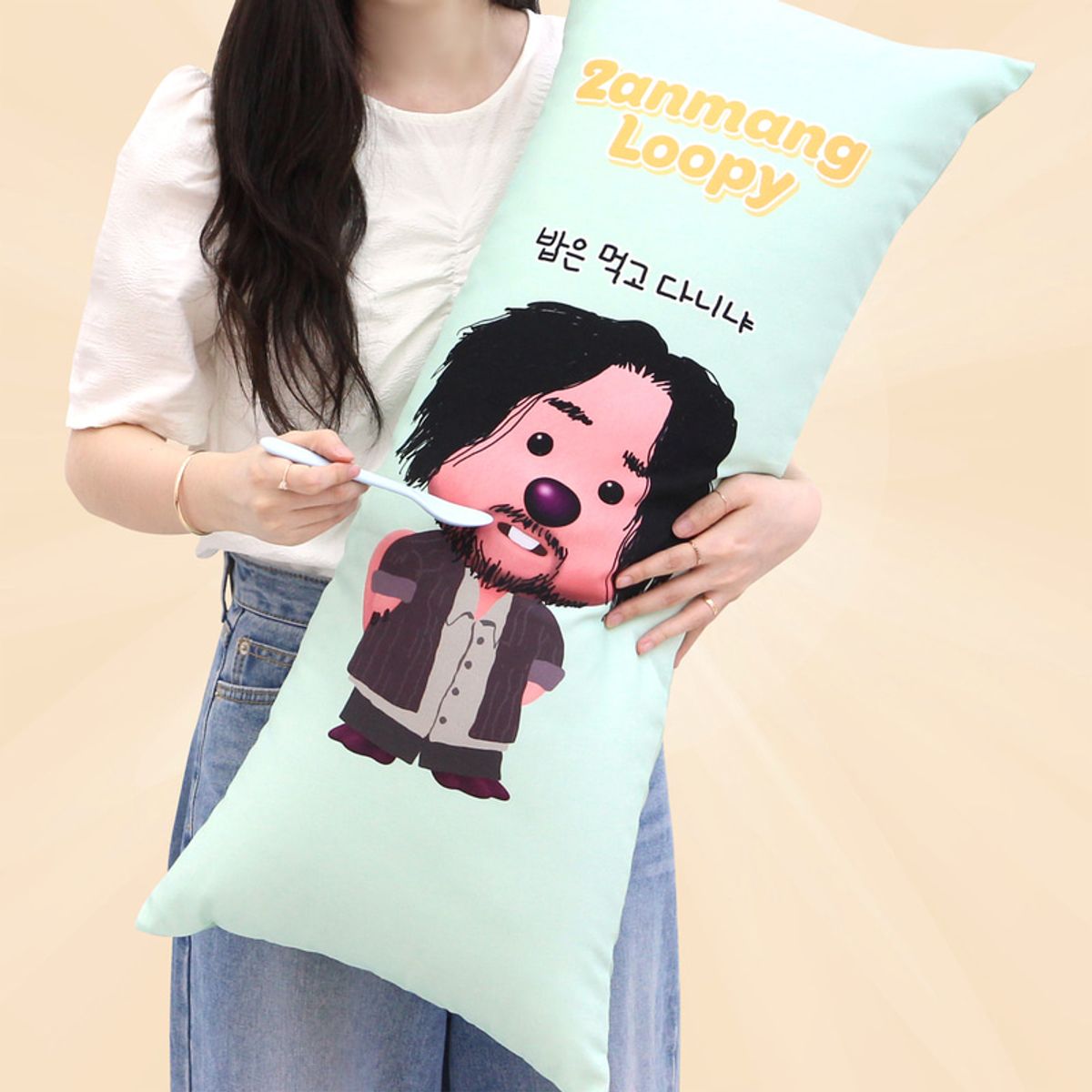 나라홈데코(NARAHOMEDECO) 잔망루피 롱필로우 엉클