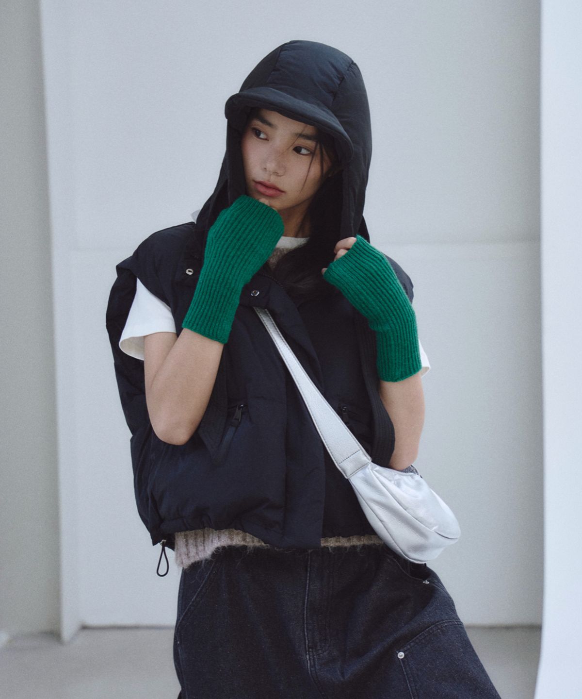 더그린랩(THE GREEN LAB) 골지 핸드워머 [그린]