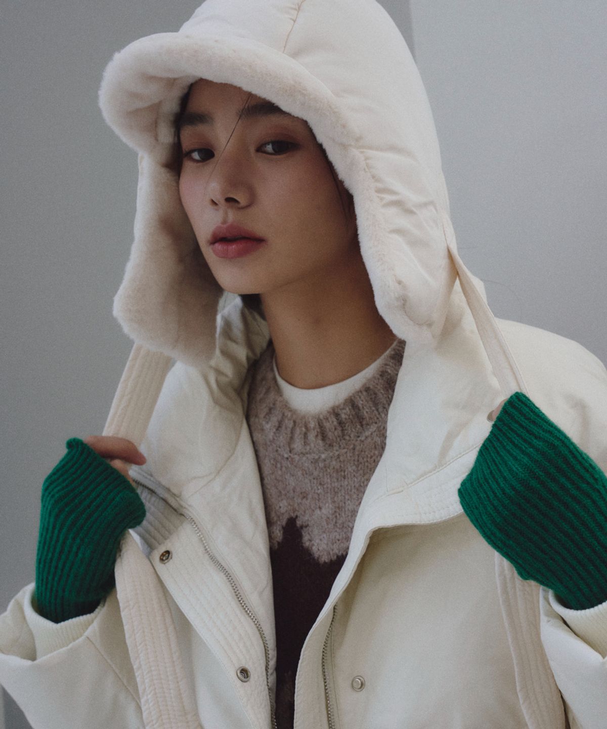 더그린랩(THE GREEN LAB) 골지 핸드워머 [그린]