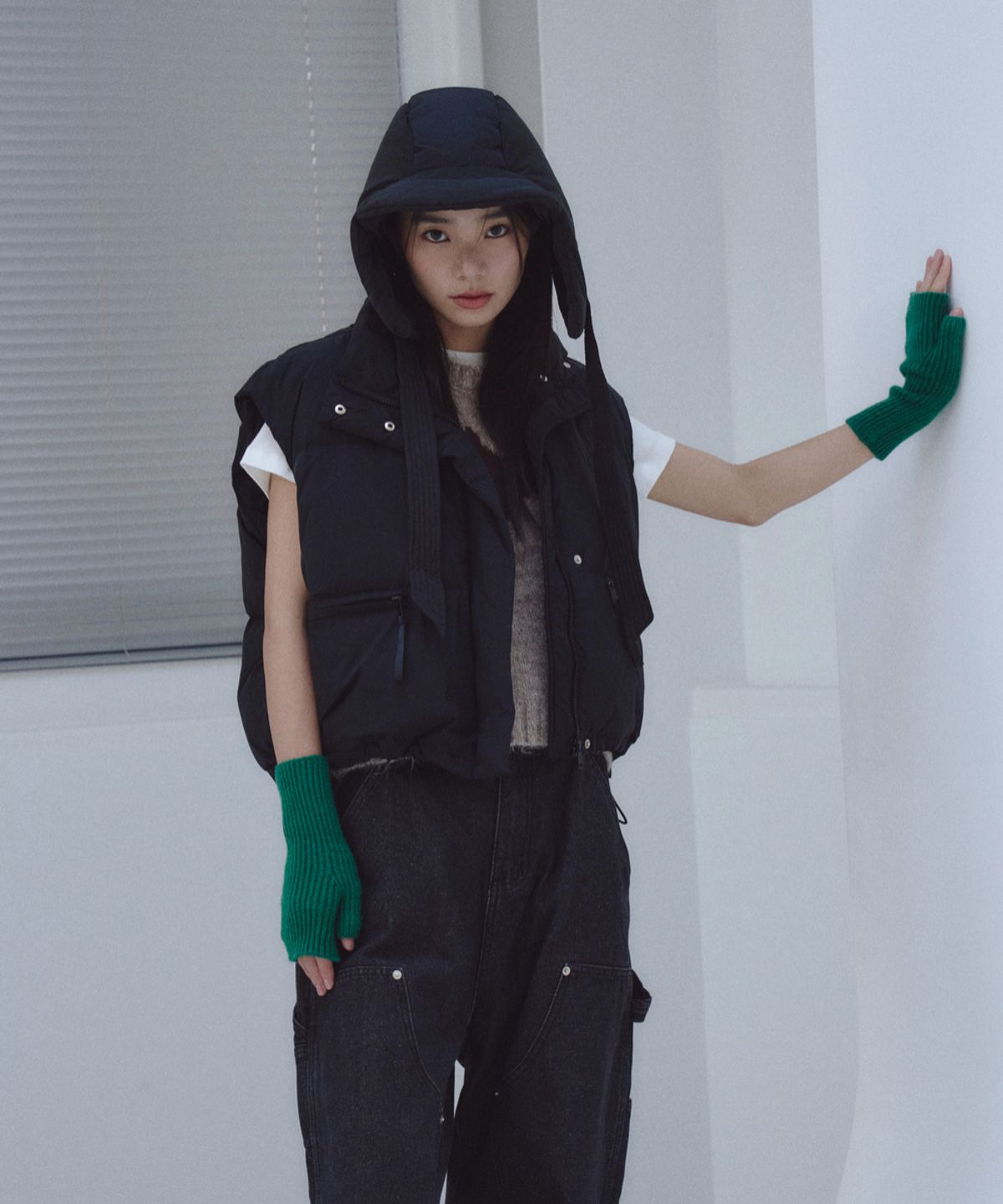 더그린랩(THE GREEN LAB) 골지 핸드워머 [블랙]