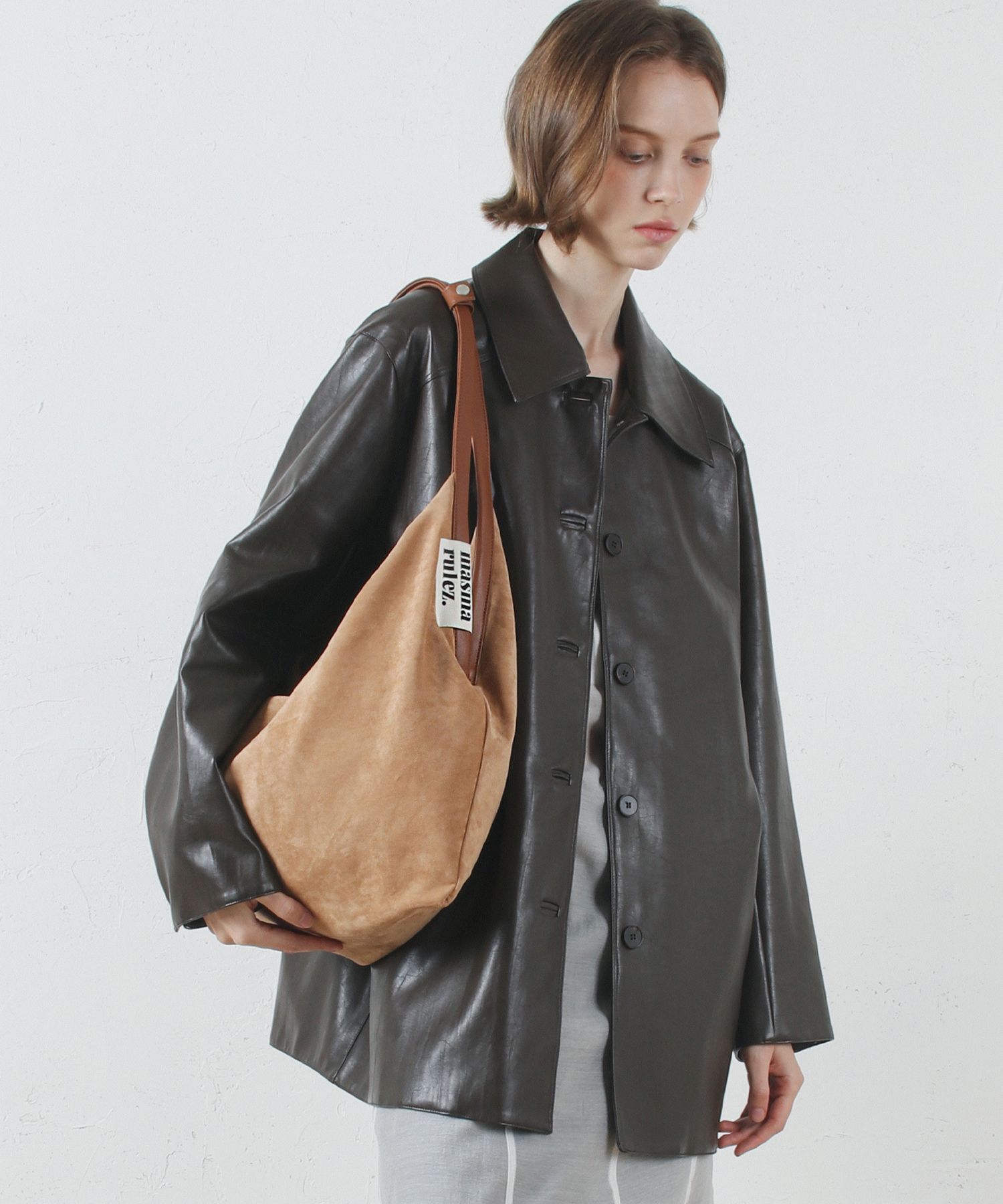 ★masmarulez★ Wing Suede Bag Beige MUSINSA | MASMARULEZ Wing Suede Bag _ Beige