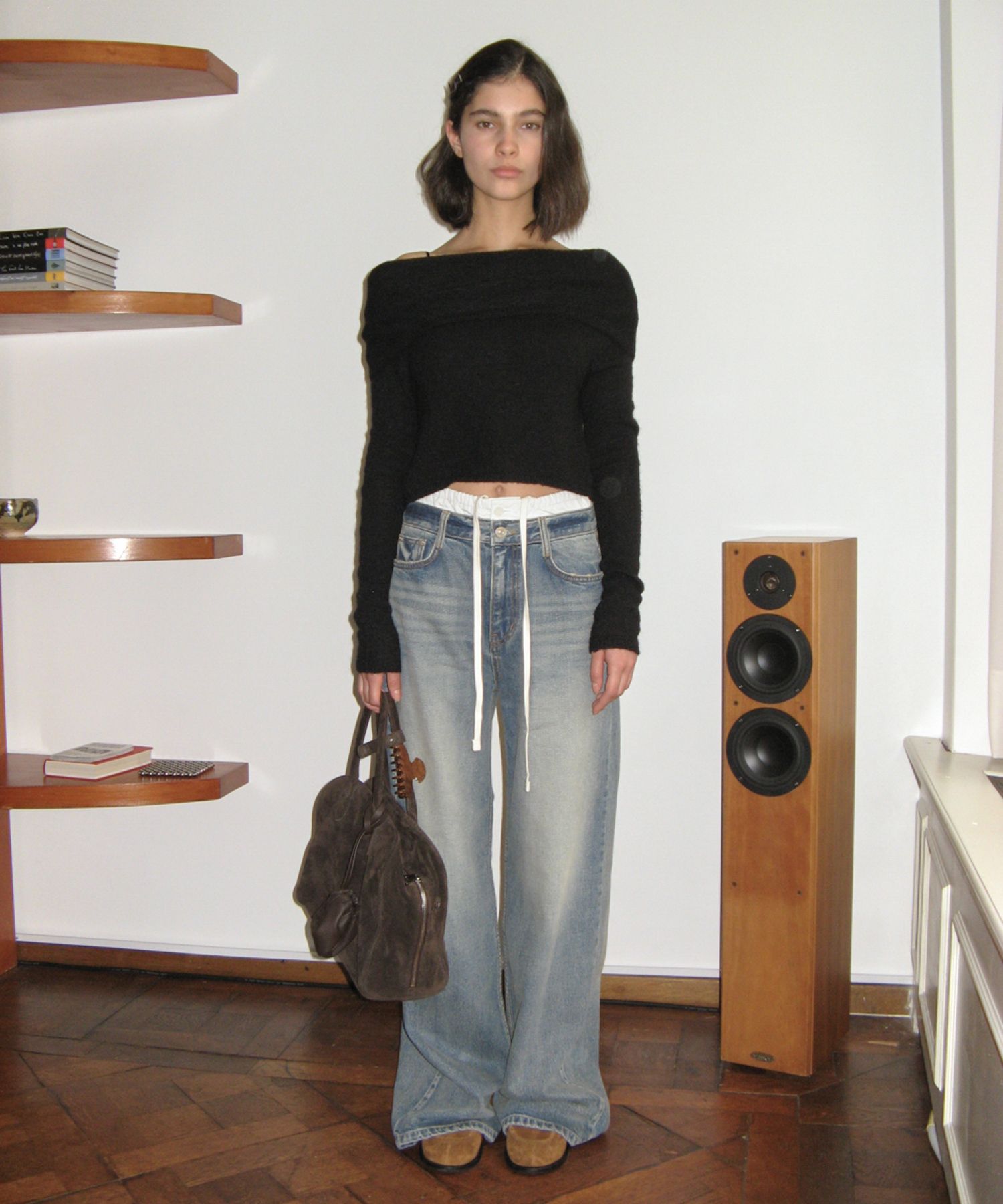 韓国ブランド【STUDIOTABLE】DOUBLE WAIST WIDE DENIM MUSINSA | STUDIOTABLE DOUBLE WAIST WIDE DENIM, MID BLUE