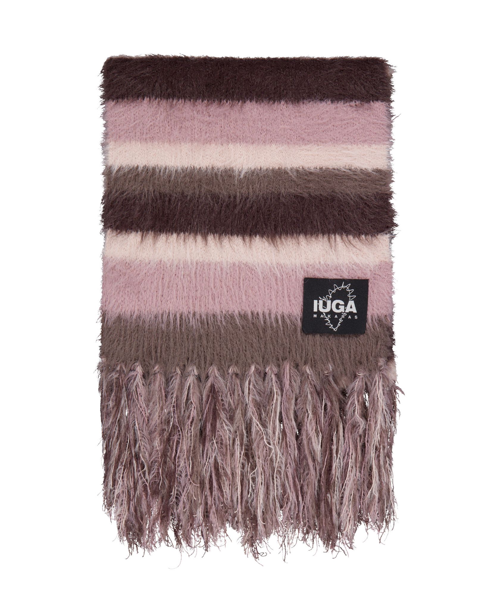 【IUGAMAKARAS】Striped Hairy Bold Muffler / 追跡付 MUSINSA | IUGAMAKARAS Striped Hairy Bold Muffler (Pink)