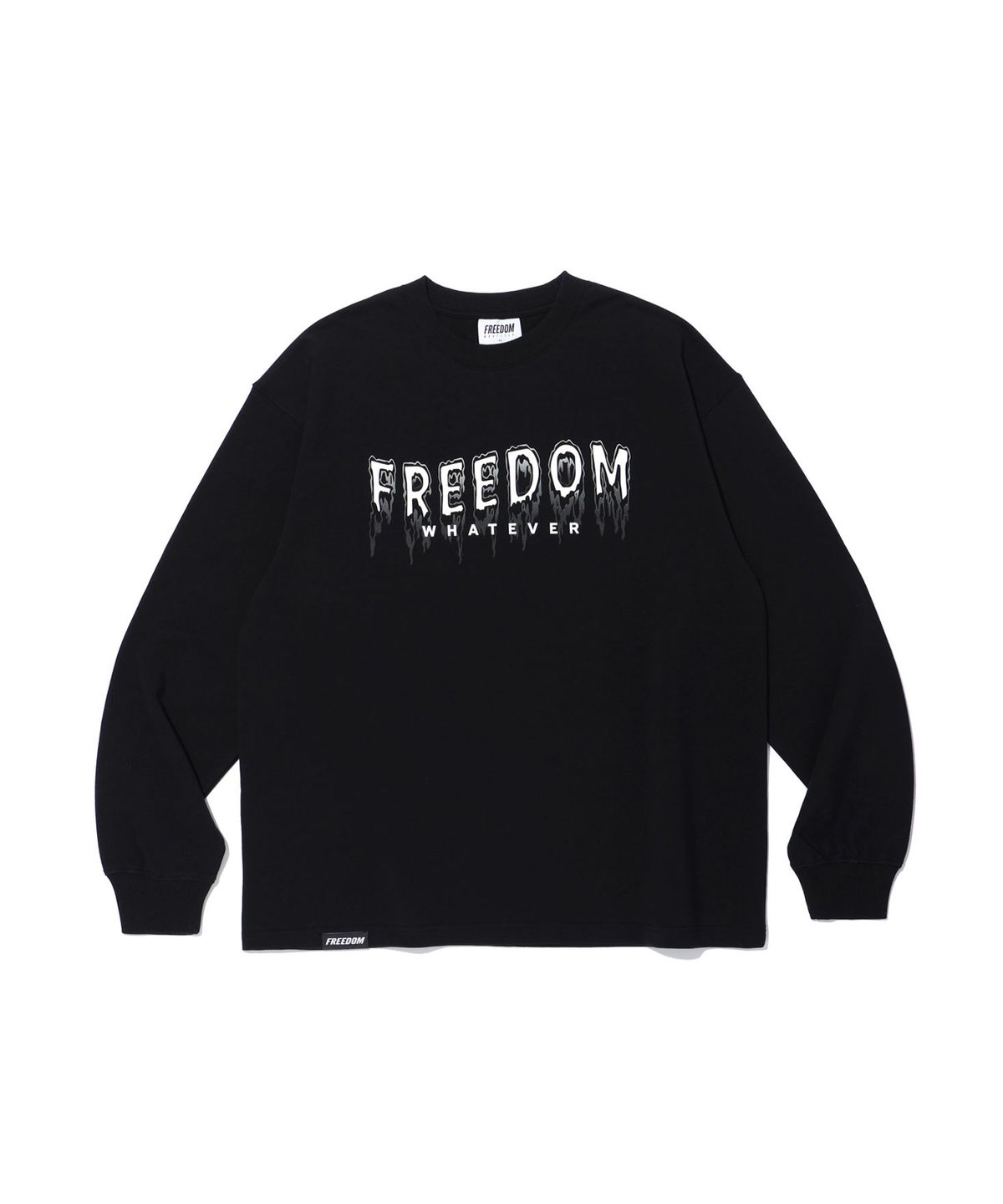 프리덤(FREEDOM) 웨이브 로고 롱 슬리브 (블랙)