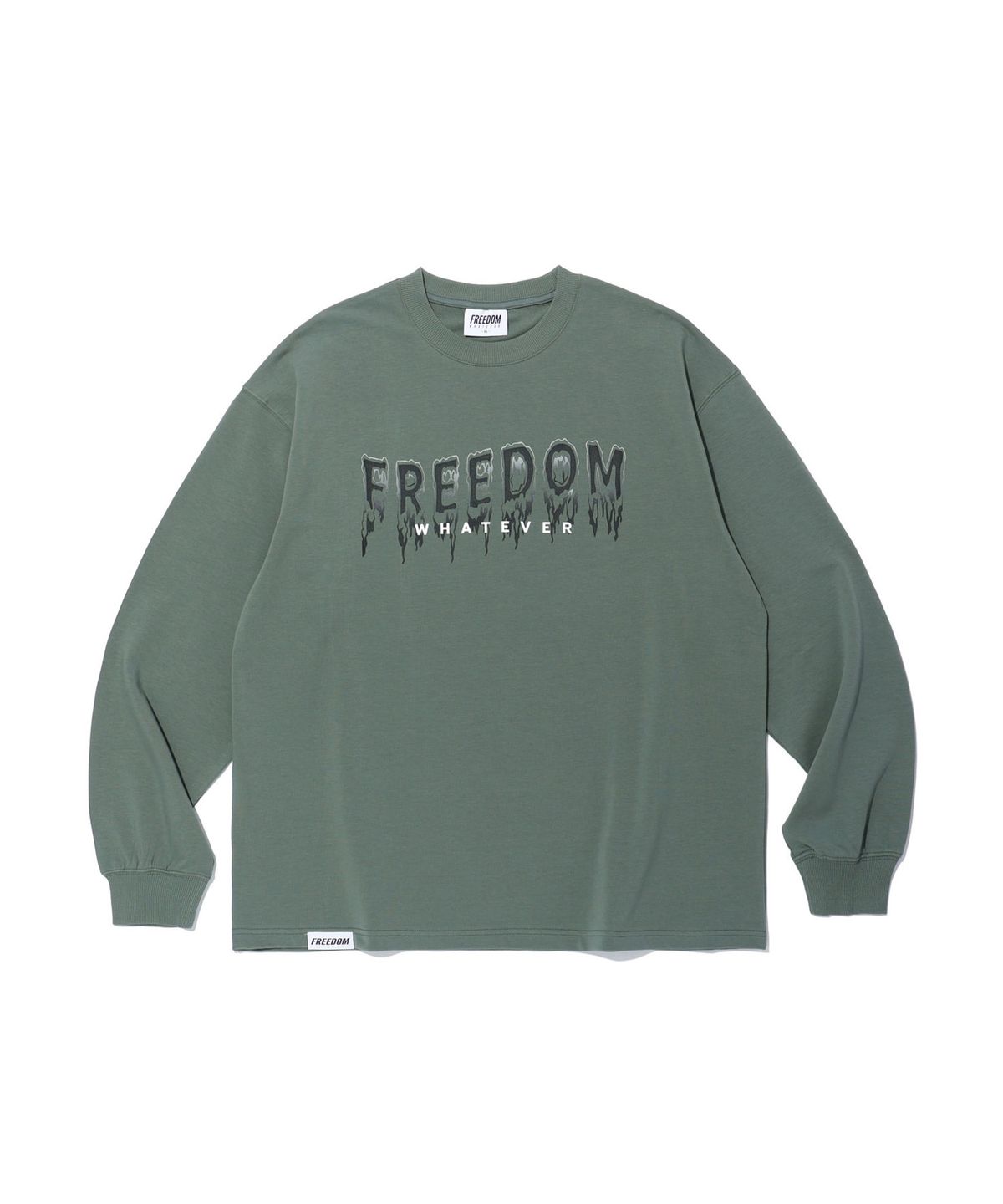프리덤(FREEDOM) 웨이브 로고 롱 슬리브 (카키)