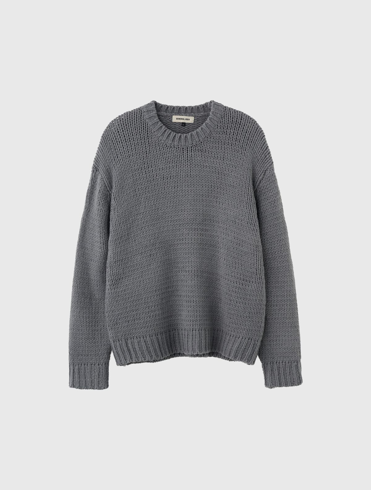 제너럴아이디어(GENERALIDEA) UNISEX 핸드메이드 니트 풀오버 [CHARCOAL] / SBD4U05021
