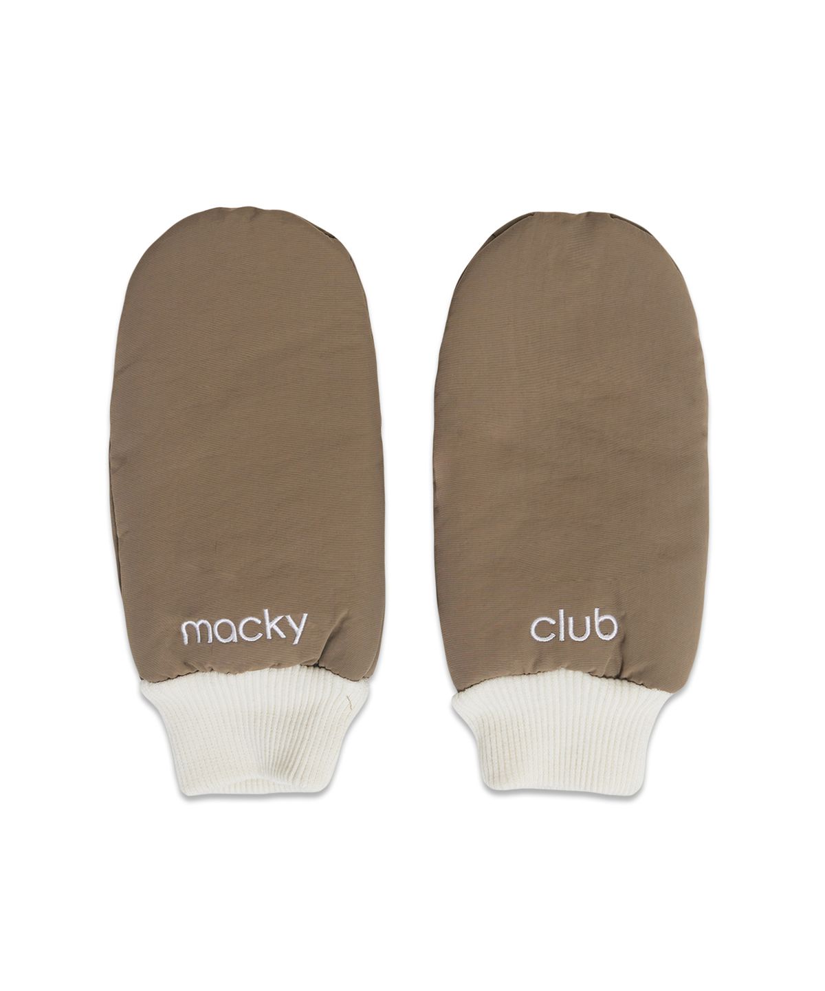 맥키(MACKY) 로고 패딩 글러브 카키