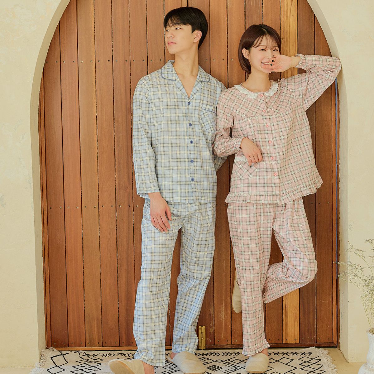 찌니야(JJNIYA) 남성용 몰리 40수 순면 긴팔상하세트