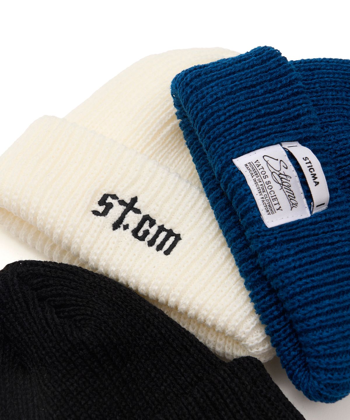 스티그마(STIGMA) STGM Logo Classic Beanie Navy