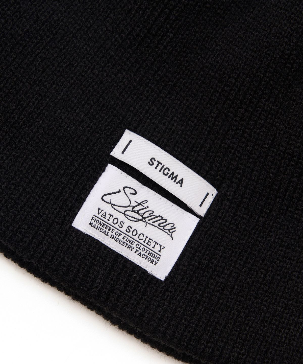 스티그마(STIGMA) Vatos Squad Embroidered Beanie Black