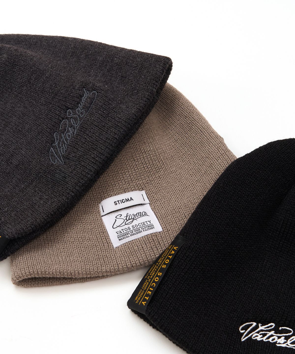 스티그마(STIGMA) Vatos Squad Embroidered Beanie Black