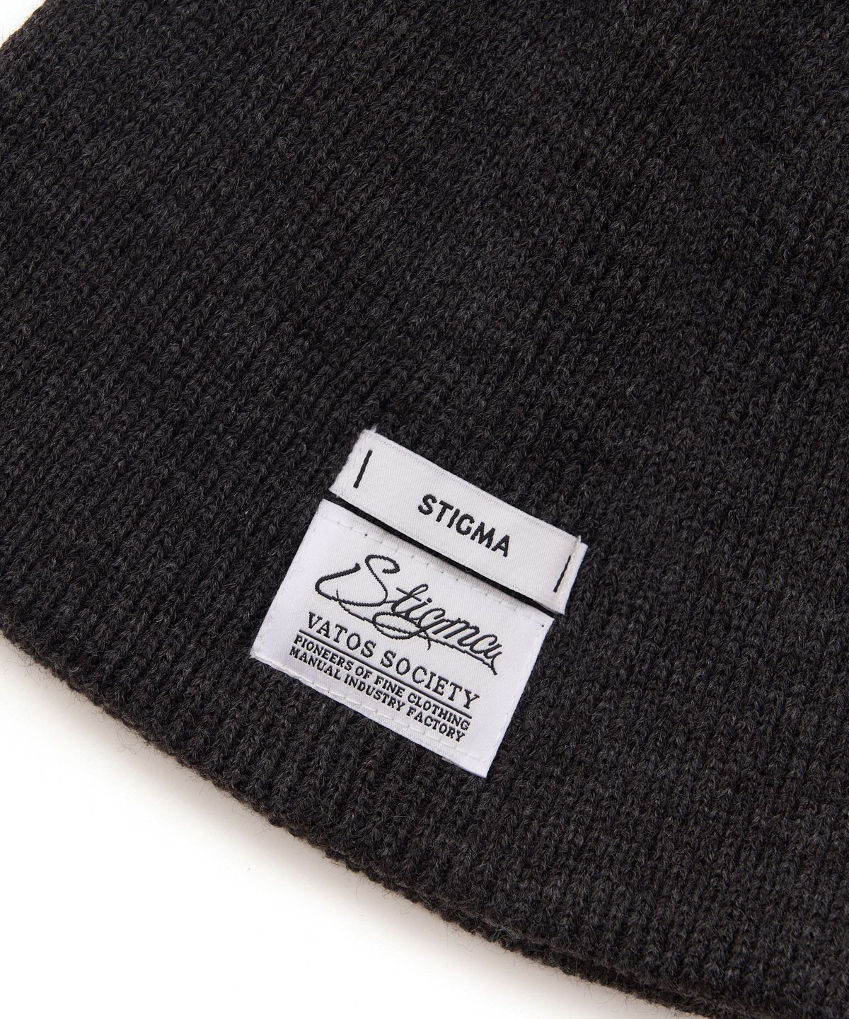스티그마(STIGMA) Vatos Squad Embroidered Beanie Charcoal