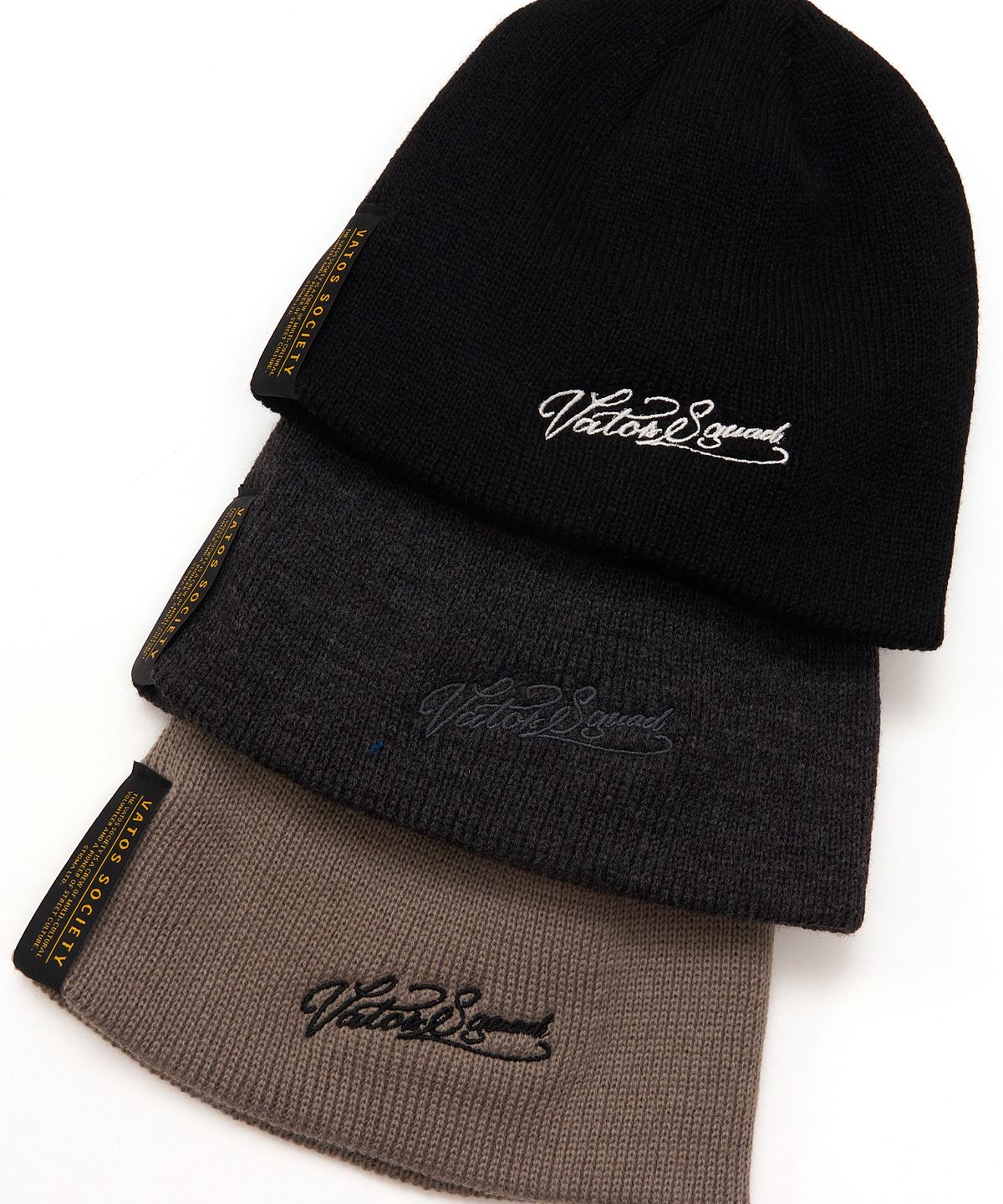 스티그마(STIGMA) Vatos Squad Embroidered Beanie Charcoal