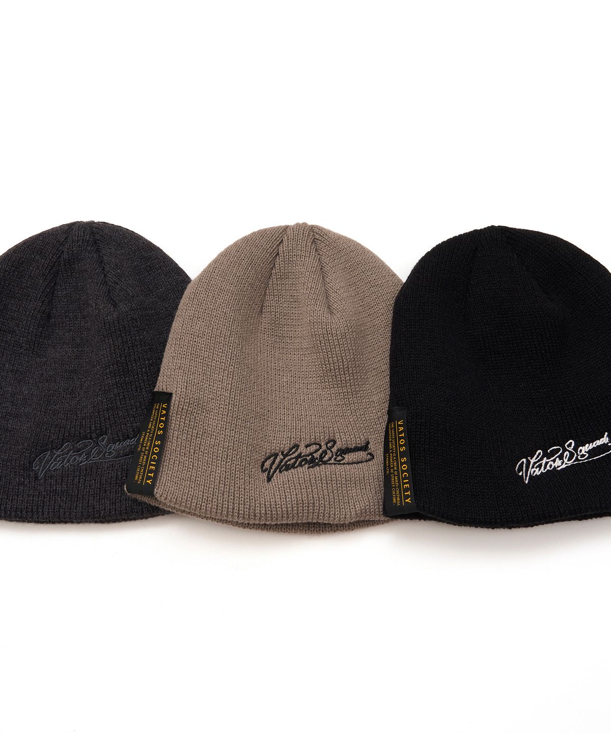 스티그마(STIGMA) Vatos Squad Embroidered Beanie Charcoal