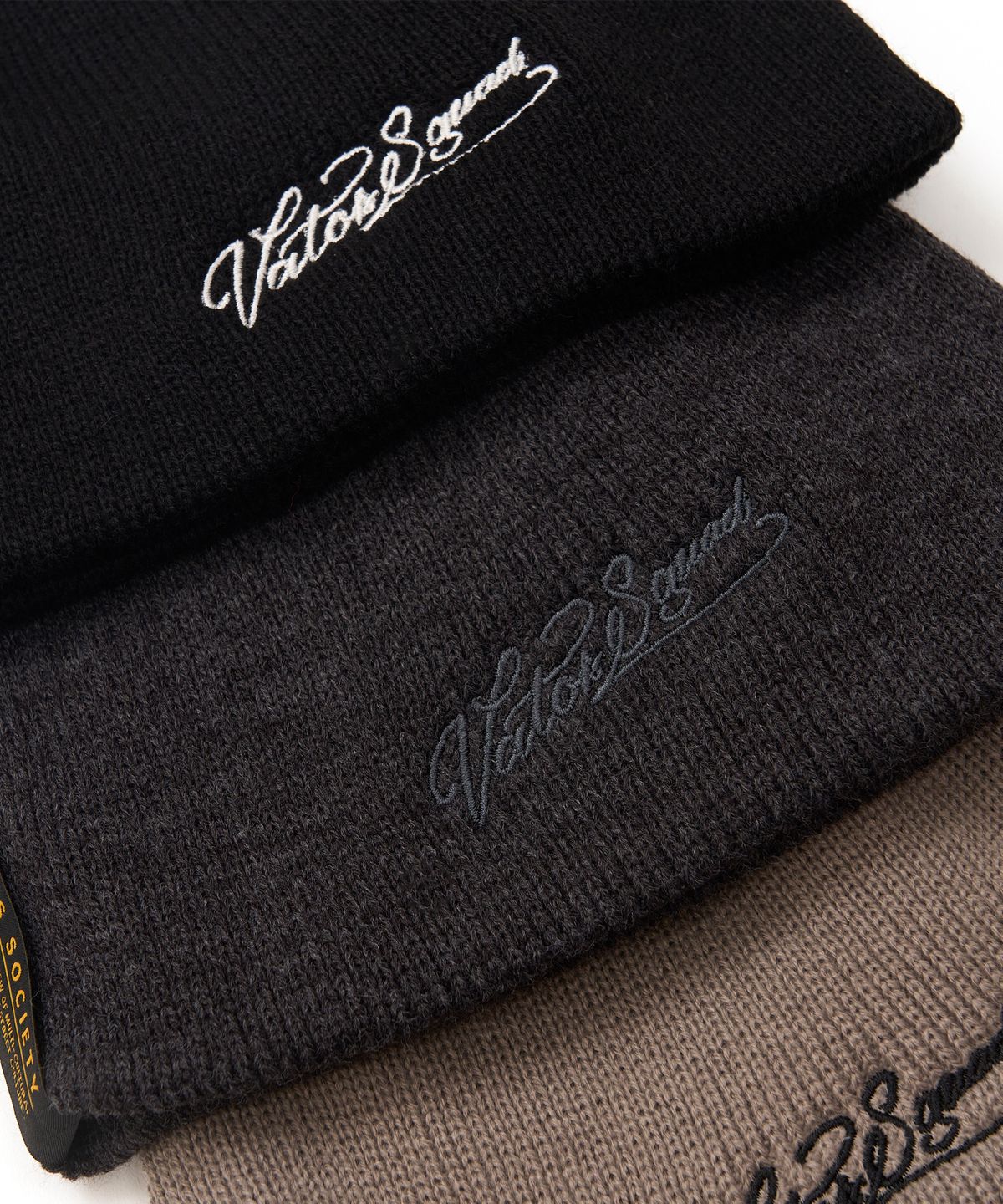 스티그마(STIGMA) Vatos Squad Embroidered Beanie Charcoal