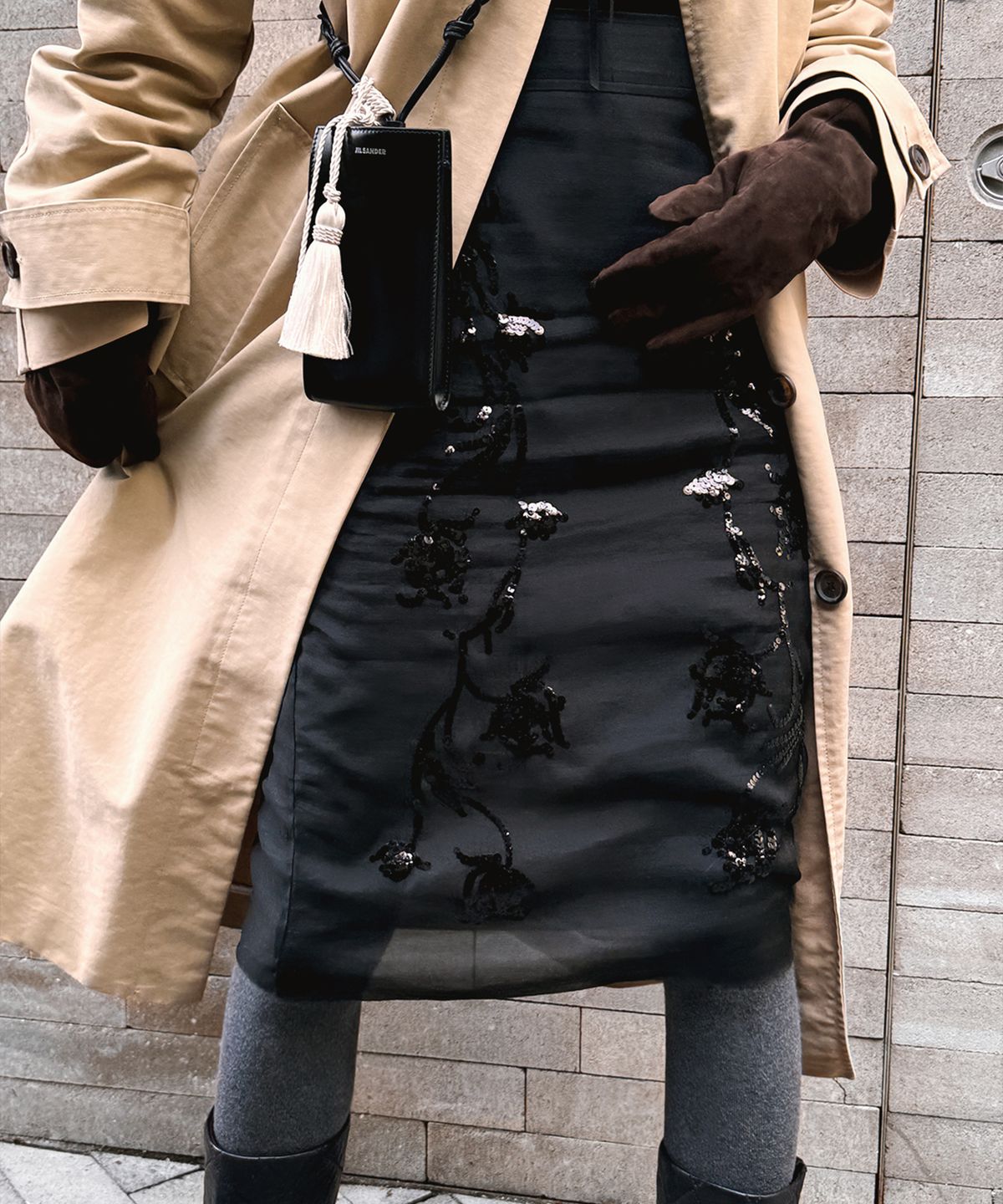 마르타(MARTA) Signature ball gloves_long_Dark chocolate