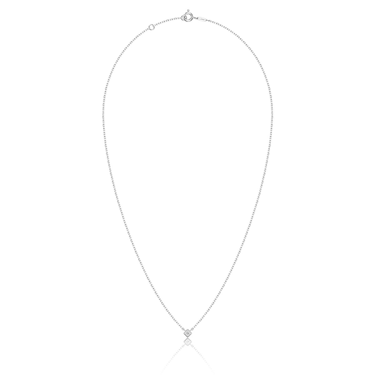 룬느(LUNNE) 14k 다이아몬드 프린세스 컷 클래시 목걸이 (14k골드) LCN13