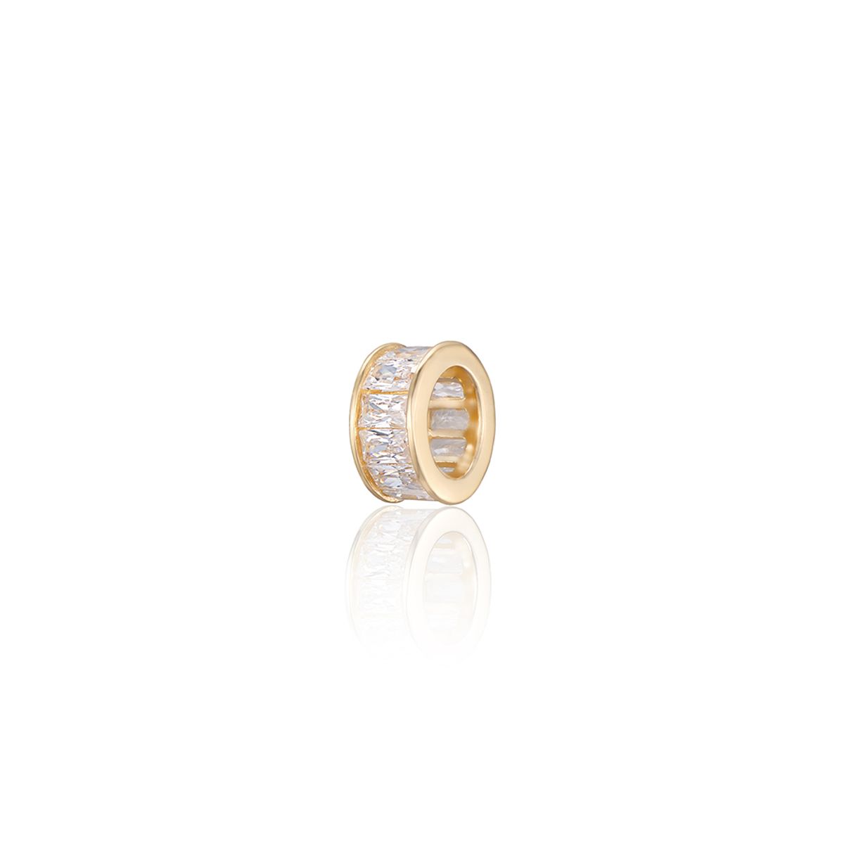 룬느(LUNNE) 14k 바게트 채널 세팅 론델 펜던트 S (14K골드) LFP11