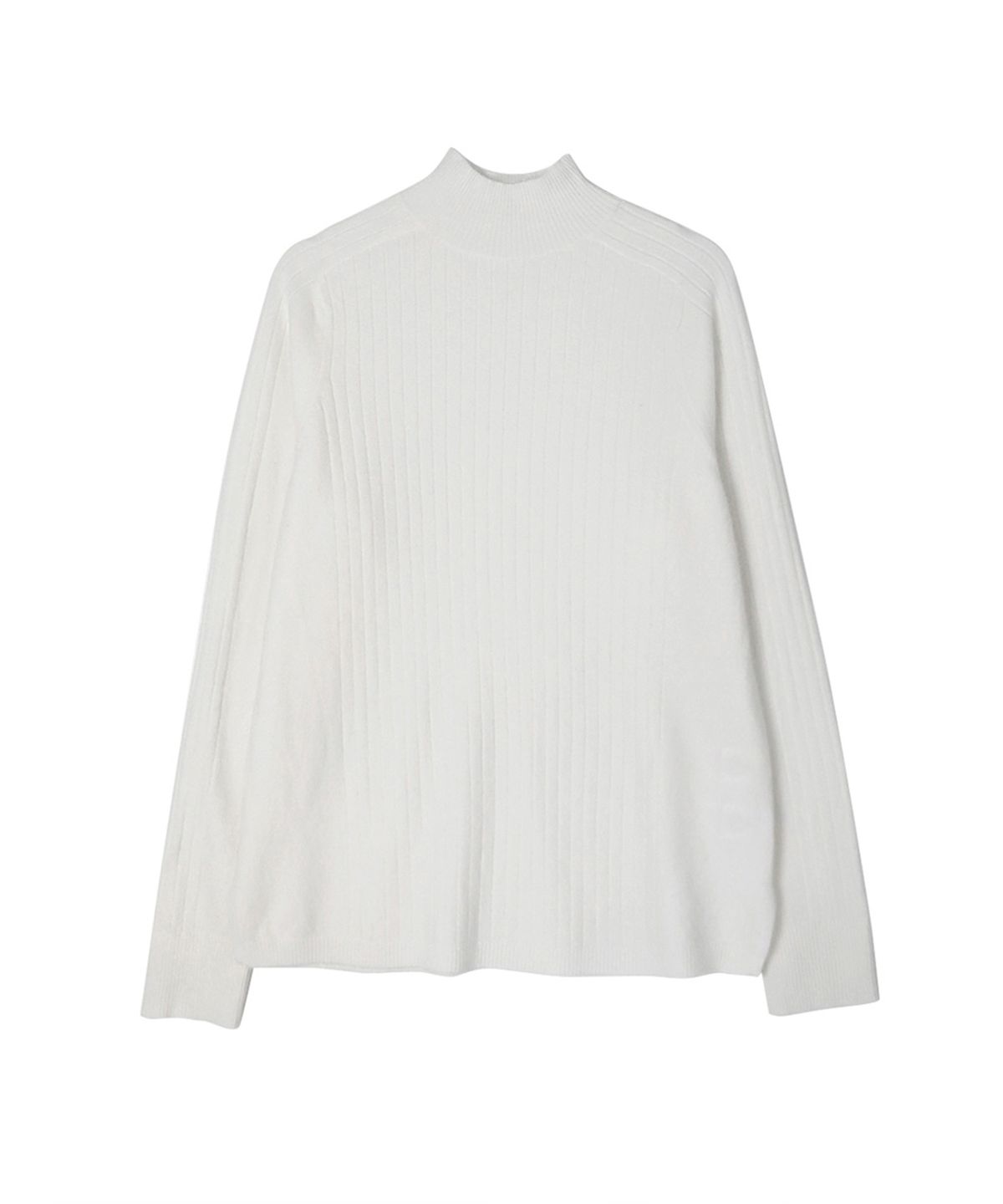 바스카라(VASCARA) Ribbed Half-neck Knitwear (8colors)
