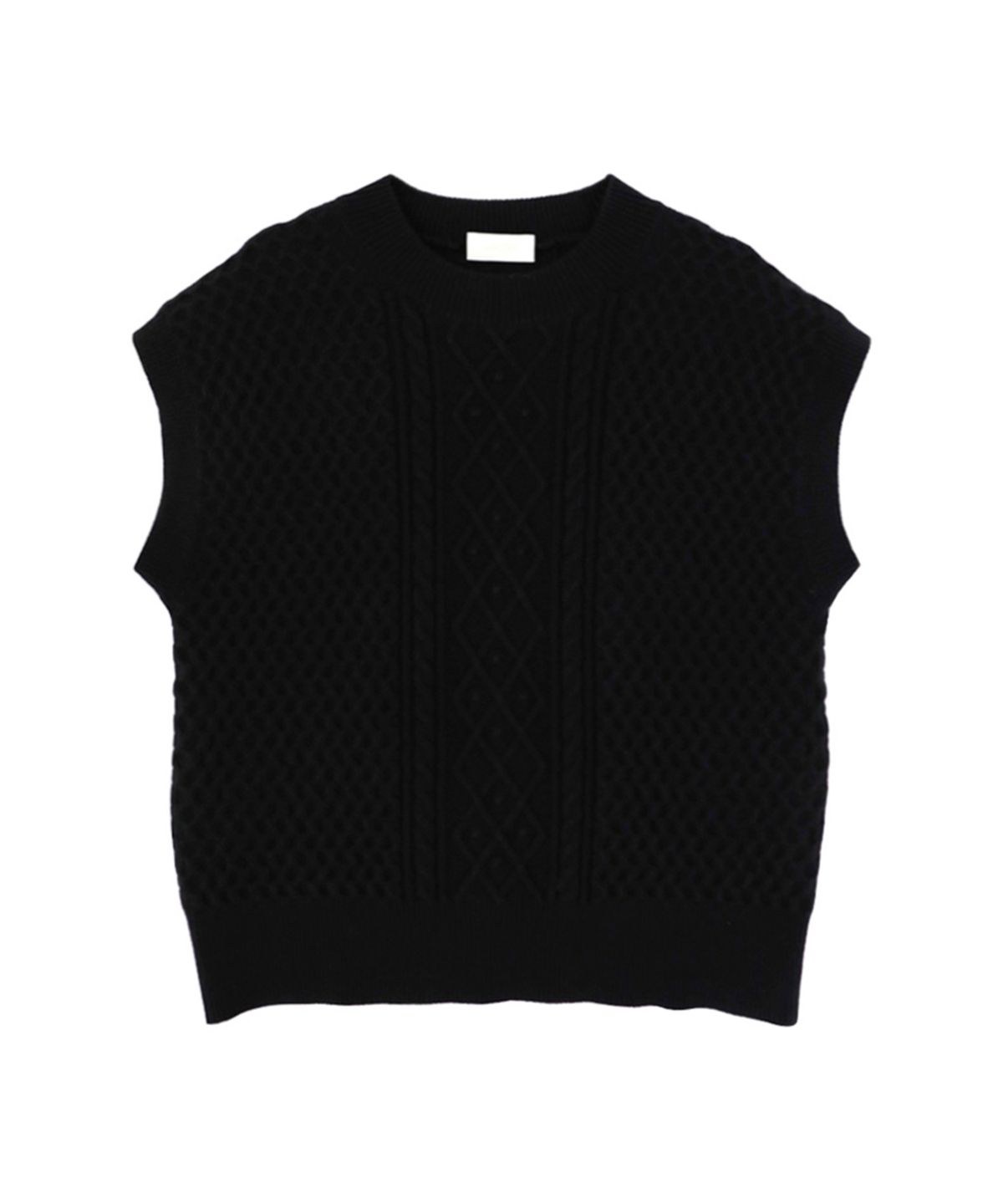 바스카라(VASCARA) Cable Round neck Knit Vest (3colors)