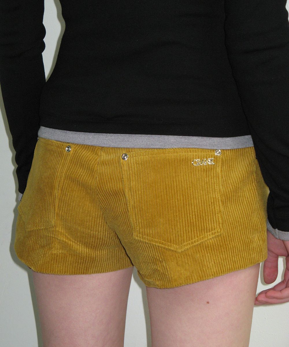 ★CRANK★CORDUROY MICRO SHORTS_MUSTARD★正規品/韓国直送料込 MUSINSA公式 | CRANK Corduroy Micro Shorts_Mustard