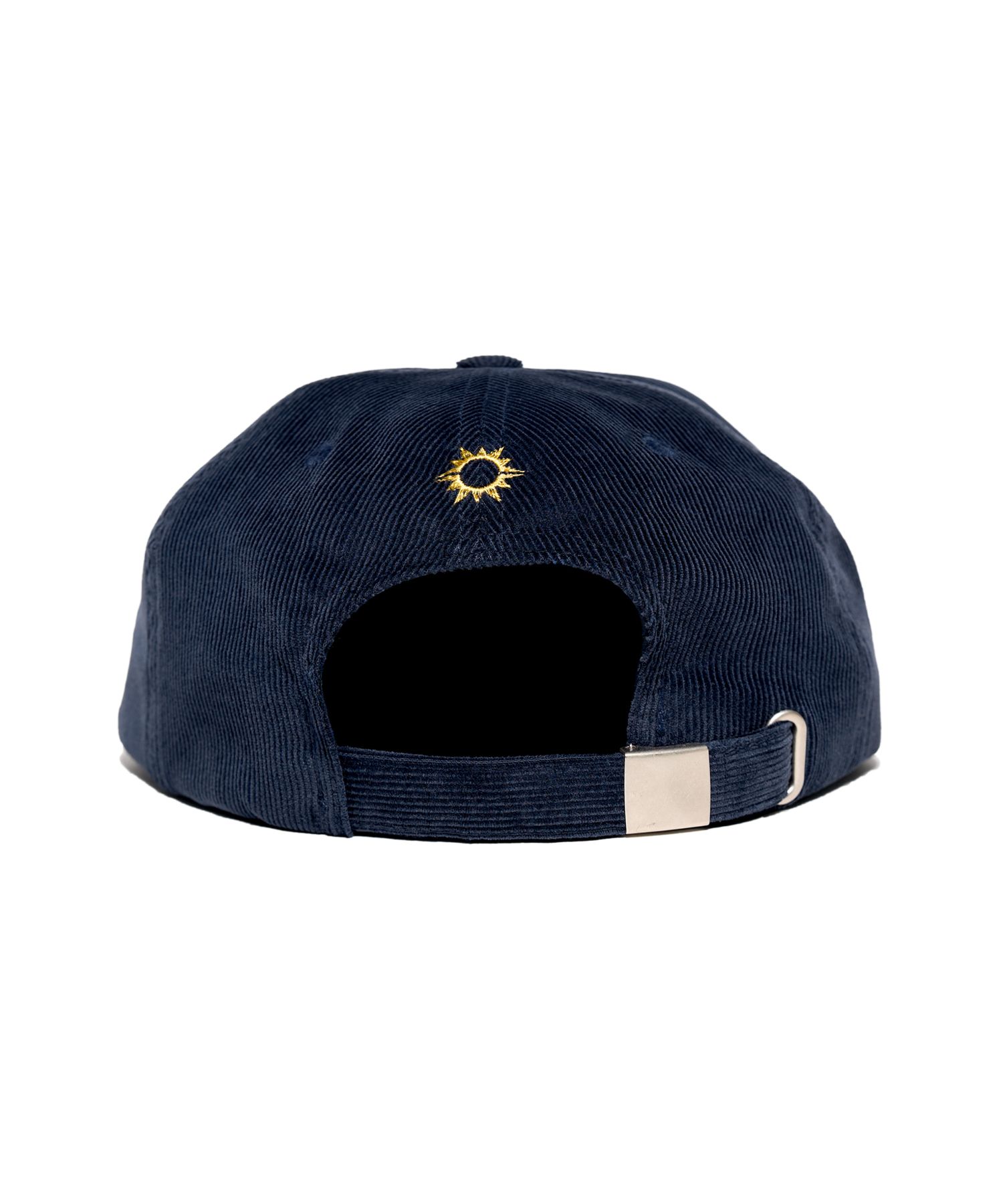 MUSINSA | HELLO SUNRISE Corduroy Arch Logo 6Panel Cap_Navy