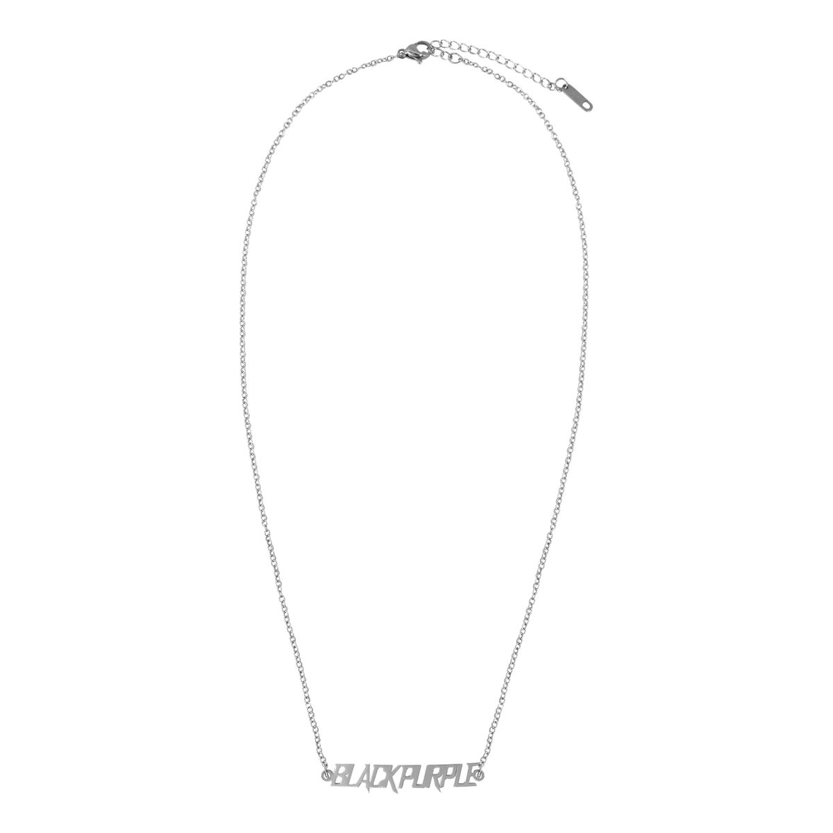 블랙 퍼플(BLACK PURPLE) BP Lettering Necklace