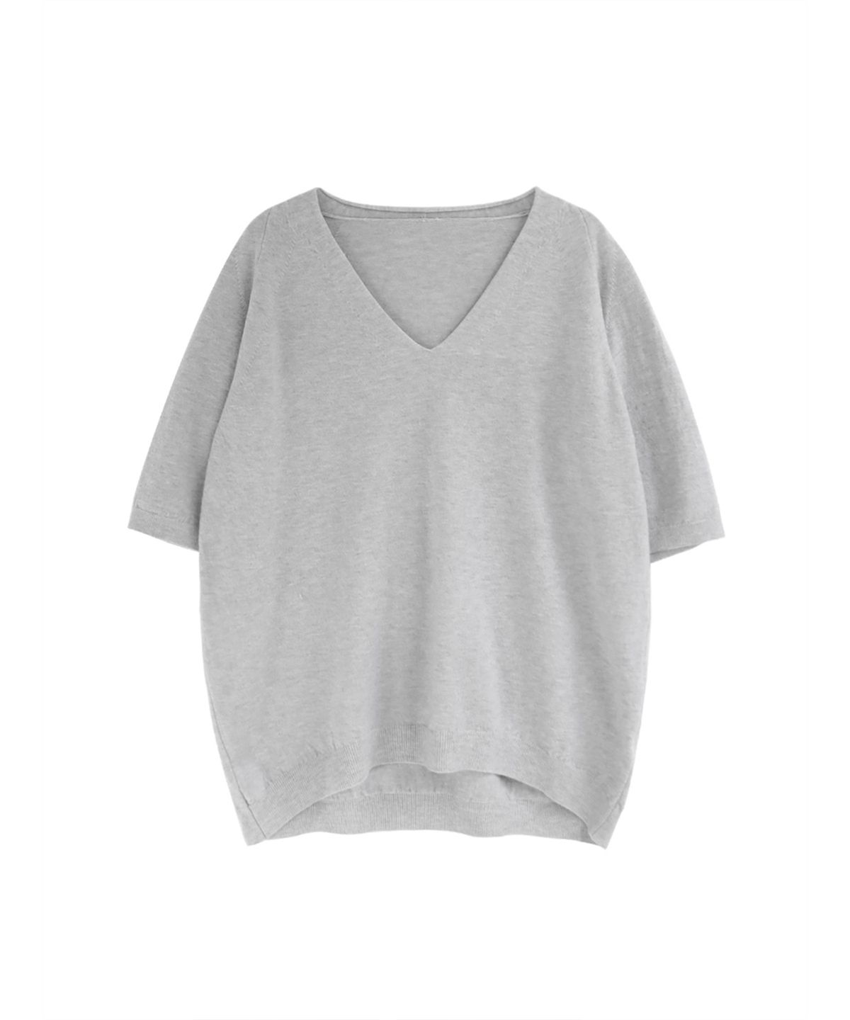 바스카라(VASCARA) V-Neck Half Sleeves Knitwear (7colors)