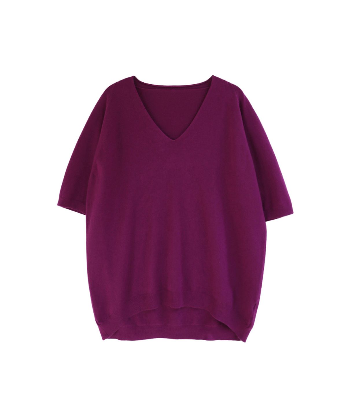 바스카라(VASCARA) V-Neck Half Sleeves Knitwear (7colors)