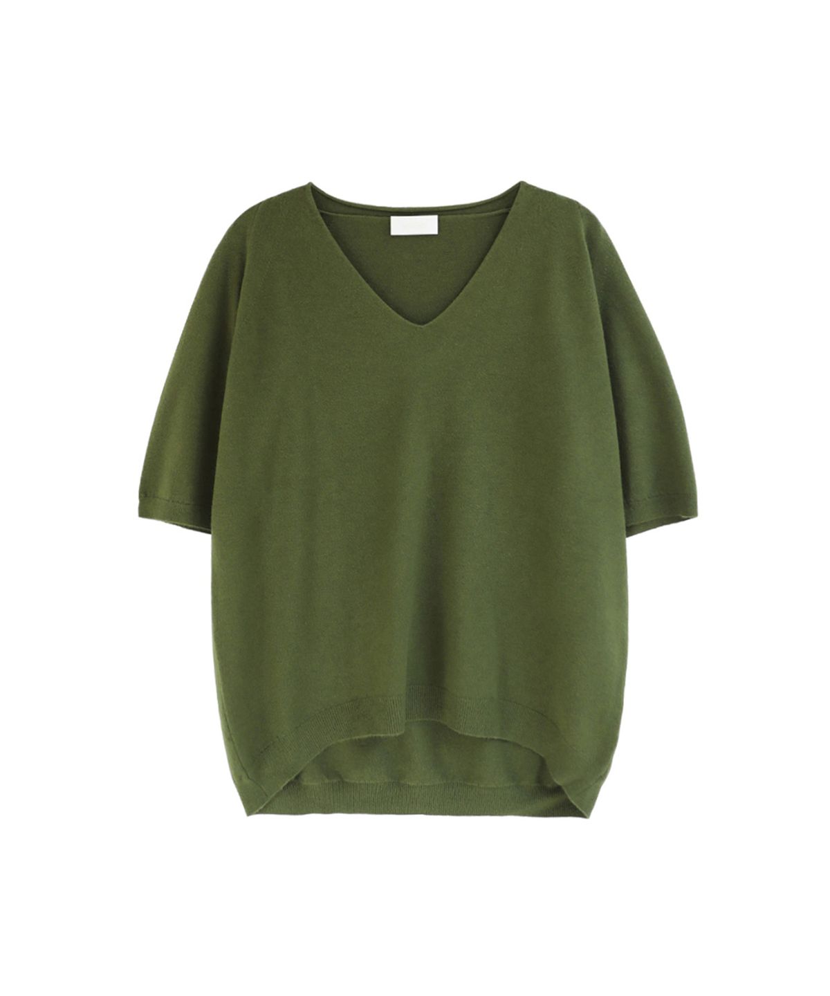 바스카라(VASCARA) V-Neck Half Sleeves Knitwear (7colors)