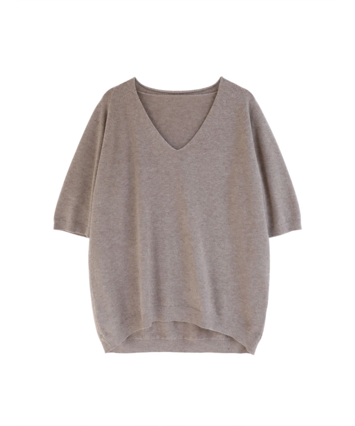 바스카라(VASCARA) V-Neck Half Sleeves Knitwear (7colors)