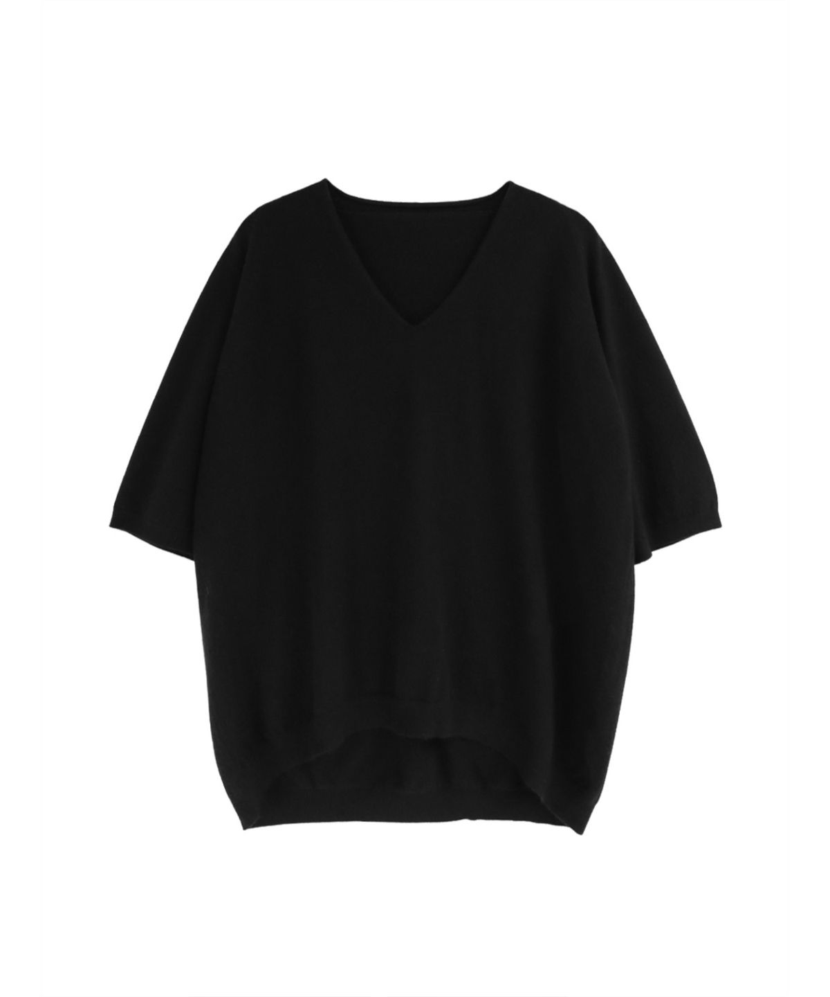 바스카라(VASCARA) V-Neck Half Sleeves Knitwear (7colors)