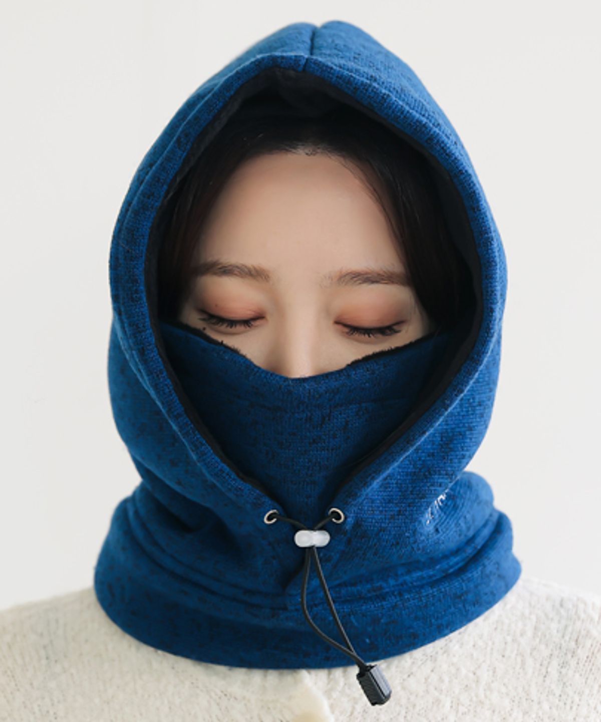 엑스웜(EX-WARM) 남여공용 방한 후드 넥워머 바라클라바 딥블루