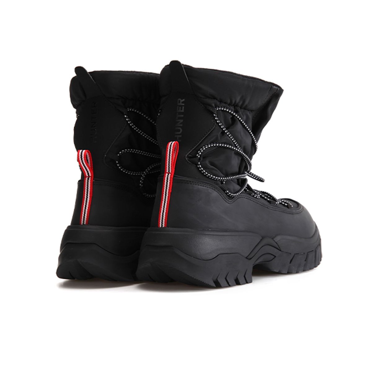 헌터(HUNTER) [WOMEN] 원더러 레이스업 아웃도어 부츠 - 블랙 WFS2251NYLBLK