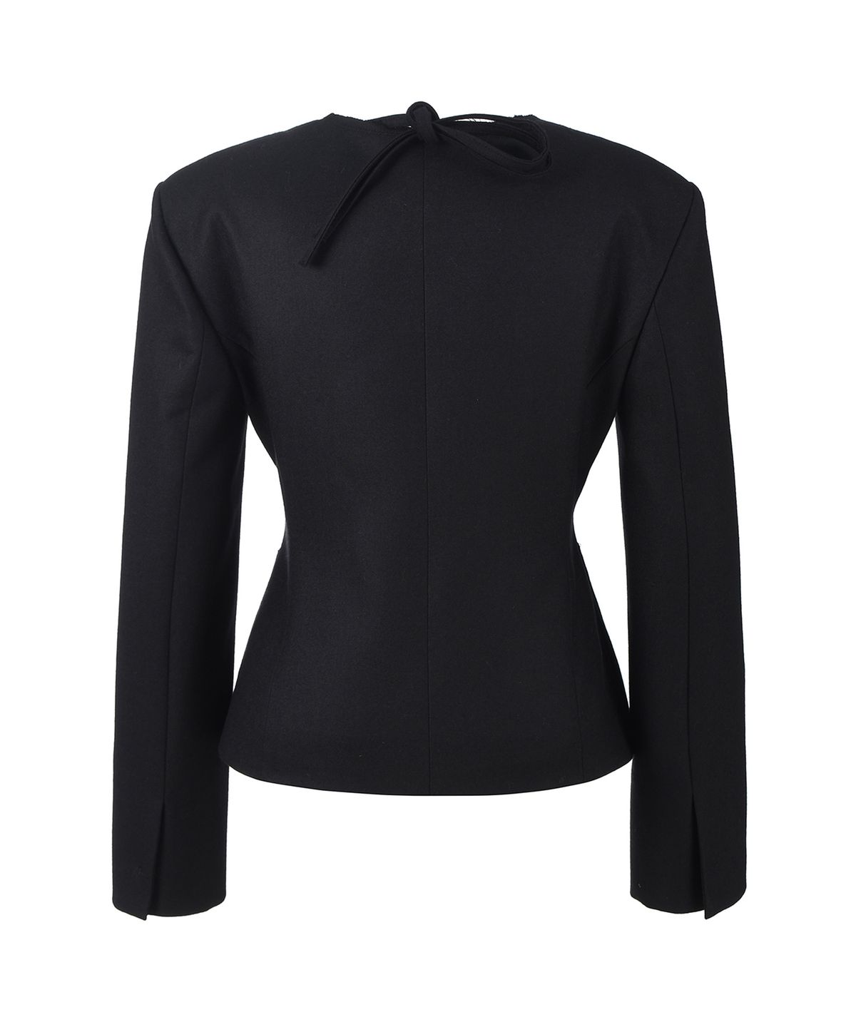 르네제이(RENEJ) Euro square-neck ribbon Jacket-BLACK