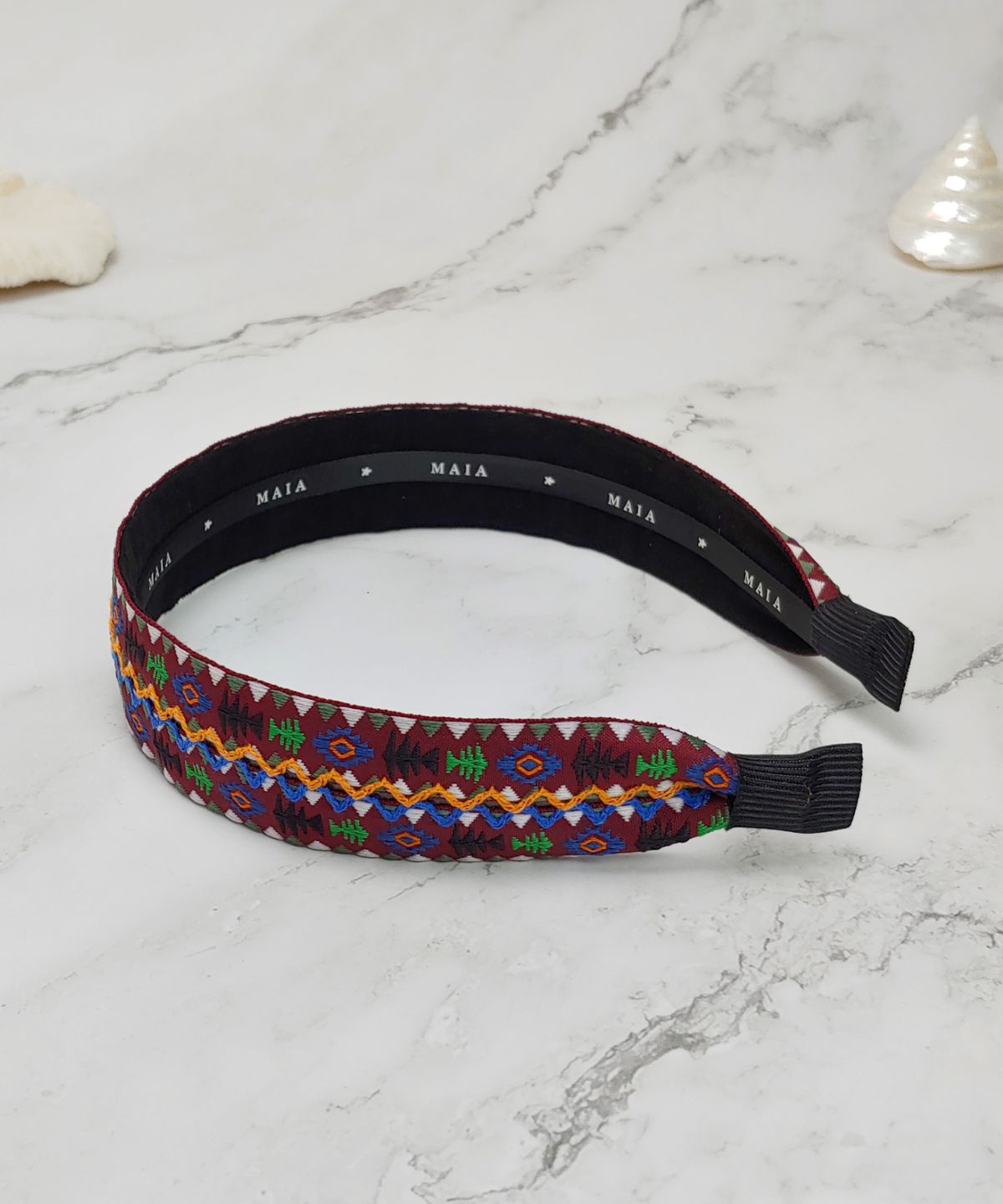 마이아(MAIA) 기하학 패턴 머리띠-그린