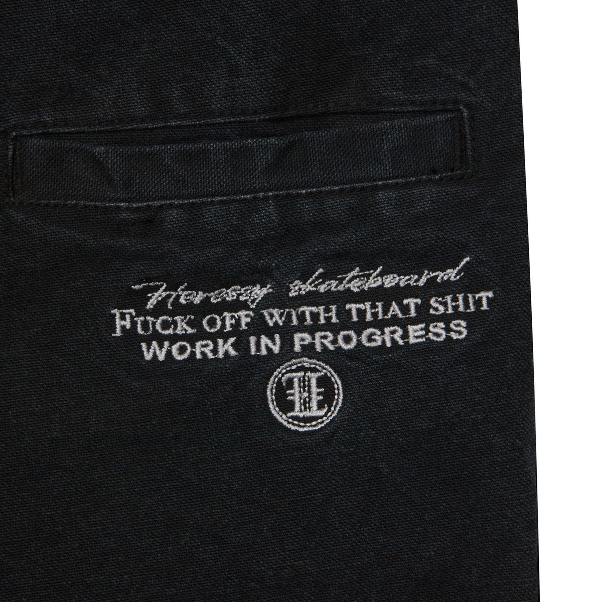 헤레시(HERESSY) F*CK OFF THAT SHIT WORK PANTS BLACK