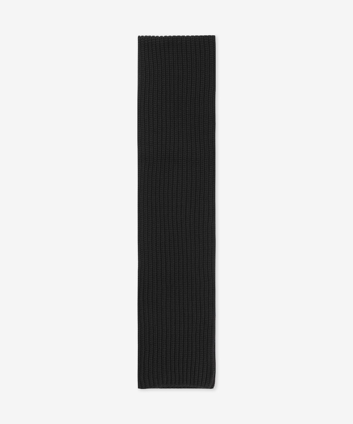 생로랑(SAINT LAURENT) 로고 패치 니트 머플러 - 블랙 / 7991463YR611000