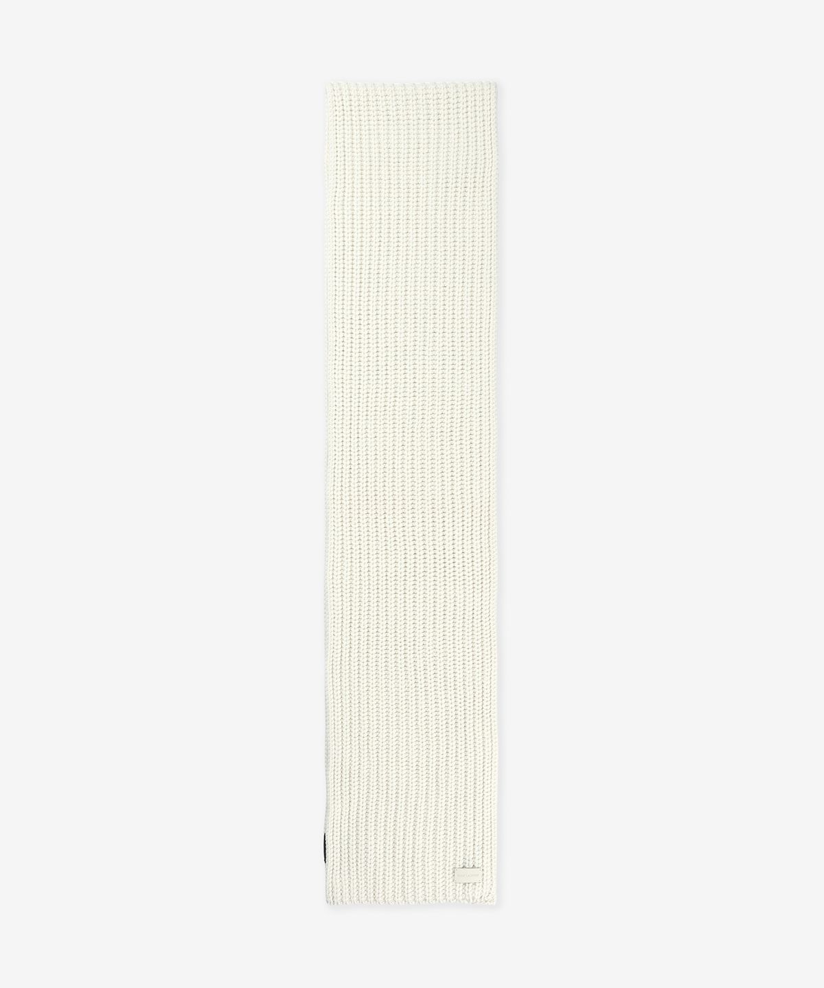 생로랑(SAINT LAURENT) 로고 패치 니트 머플러 - 오프 화이트 / 7991463YR619100