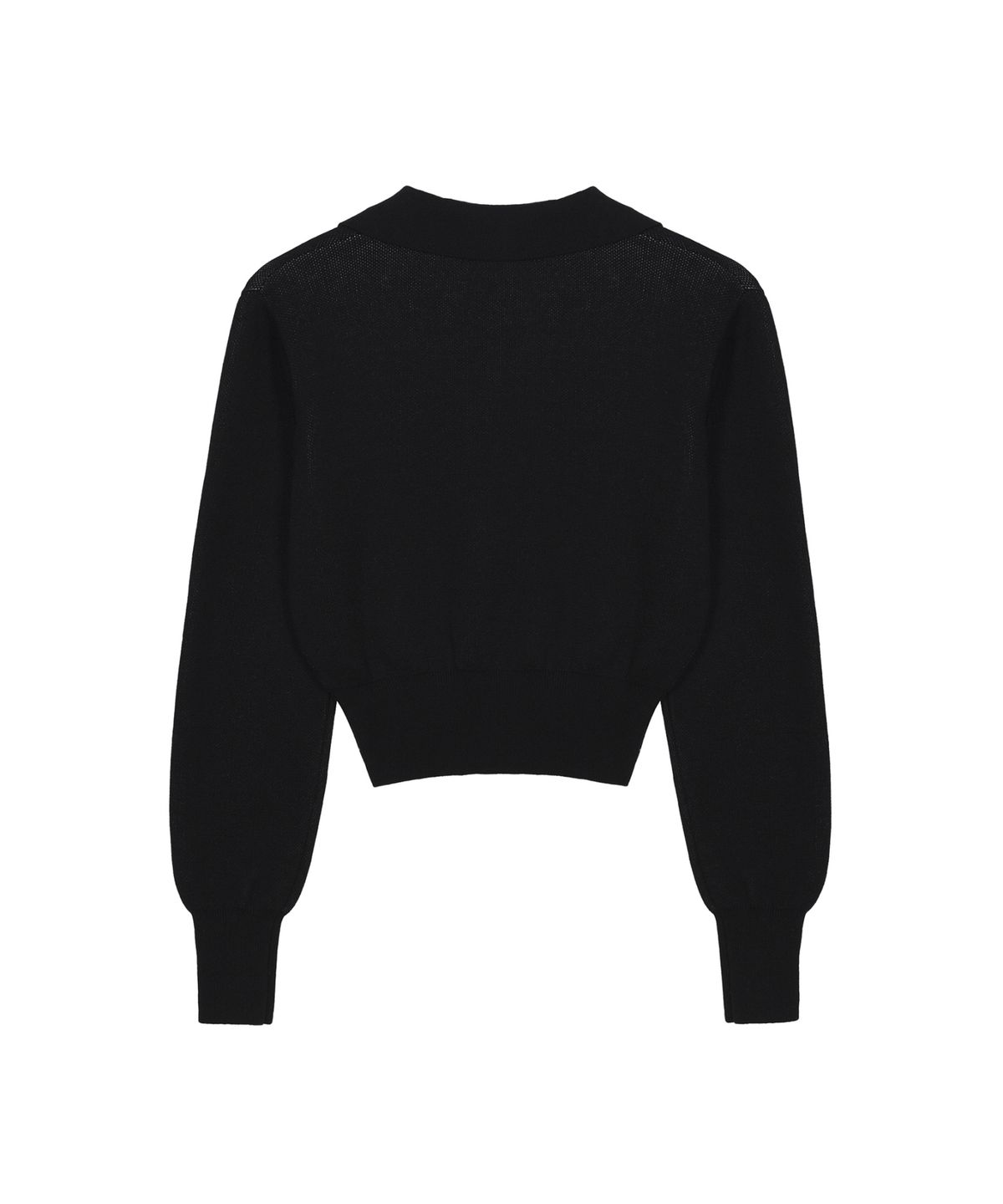 닉앤니콜(NICK&NICOLE) NICOLE COLOR BLOCK COLLAR KNIT_BLACK