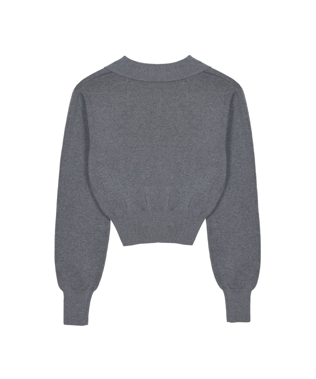 닉앤니콜(NICK&NICOLE) NICOLE COLOR BLOCK COLLAR KNIT_CHARCOAL